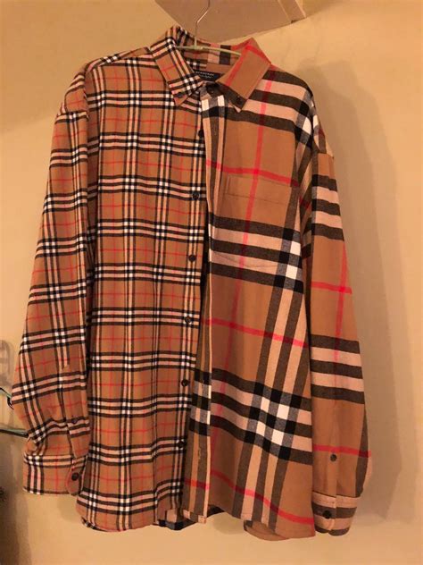 gosha burberry check flannel shirt